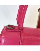 BALENCIAGA Small Hourglass Handbag in Pink Shiny Box Calfskin – SHW (Receipt Year 2019)