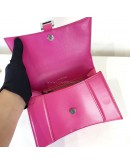 BALENCIAGA Small Hourglass Handbag in Pink Shiny Box Calfskin – SHW (Receipt Year 2019)