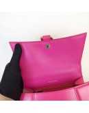 BALENCIAGA Small Hourglass Handbag in Pink Shiny Box Calfskin – SHW (Receipt Year 2019)