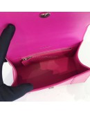 BALENCIAGA Small Hourglass Handbag in Pink Shiny Box Calfskin – SHW (Receipt Year 2019)