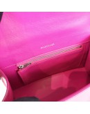 BALENCIAGA Small Hourglass Handbag in Pink Shiny Box Calfskin – SHW (Receipt Year 2019)