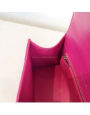 BALENCIAGA Small Hourglass Handbag in Pink Shiny Box Calfskin – SHW (Receipt Year 2019)