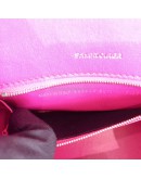 BALENCIAGA Small Hourglass Handbag in Pink Shiny Box Calfskin – SHW (Receipt Year 2019)