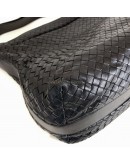 BOTTEGA VENETA Black Intreciatto Nappa Leather Hobo Shoulder Bag – GHW