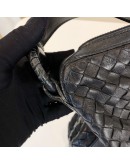 BOTTEGA VENETA Black Intreciatto Nappa Leather Hobo Shoulder Bag – GHW