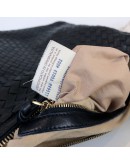 BOTTEGA VENETA Black Intreciatto Nappa Leather Hobo Shoulder Bag – GHW