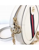 GUCCI Ophidia Round Mini Crossbody Bag in Off White Calfskin – GHW