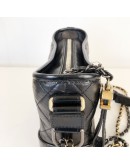 CHANEL Small Gabrielle Hobo Bag in Black Aged Calfskin – Tri Tone Hardware (30 Series - Year 2020)
