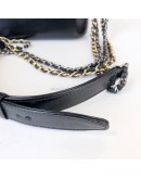 CHANEL Small Gabrielle Hobo Bag in Black Aged Calfskin – Tri Tone Hardware (30 Series - Year 2020)