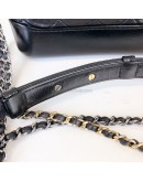 CHANEL Small Gabrielle Hobo Bag in Black Aged Calfskin – Tri Tone Hardware (30 Series - Year 2020)