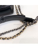 CHANEL Small Gabrielle Hobo Bag in Black Aged Calfskin – Tri Tone Hardware (30 Series - Year 2020)
