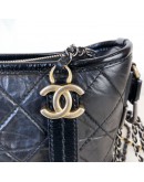 CHANEL Small Gabrielle Hobo Bag in Black Aged Calfskin – Tri Tone Hardware (30 Series - Year 2020)