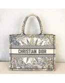 CHRISTIAN DIOR Medium Dior Book Tote in Reve d’Infini Motif (Ivory/Multicolor Embroidery) (Year 2022)