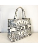 CHRISTIAN DIOR Medium Dior Book Tote in Reve d’Infini Motif (Ivory/Multicolor Embroidery) (Year 2022)