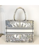 CHRISTIAN DIOR Medium Dior Book Tote in Reve d’Infini Motif (Ivory/Multicolor Embroidery) (Year 2022)