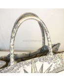 CHRISTIAN DIOR Medium Dior Book Tote in Reve d’Infini Motif (Ivory/Multicolor Embroidery) (Year 2022)
