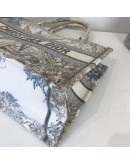 CHRISTIAN DIOR Medium Dior Book Tote in Reve d’Infini Motif (Ivory/Multicolor Embroidery) (Year 2022)
