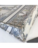 CHRISTIAN DIOR Medium Dior Book Tote in Reve d’Infini Motif (Ivory/Multicolor Embroidery) (Year 2022)