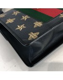 GUCCI Sylvie Mini Top Handle Bag in Black Calfskin with Bee & Star – GHW