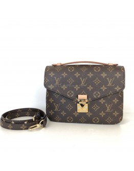 LOUIS VUITTON Monogram Pochette Metis with Shoulder Strap – GHW (Microchip New Model)