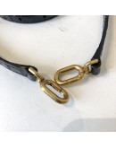 BALENCIAGA XS Mini Hourglass Handbag in Black Croc Embossed Calfskin – GHW