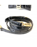 BALENCIAGA XS Mini Hourglass Handbag in Black Croc Embossed Calfskin – GHW