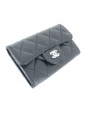 CHANEL Classic Card Holder in Black Caviar Leather – SHW (New Hologram Series)