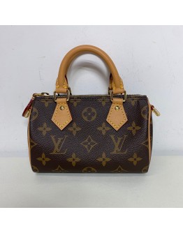 LOUIS VUITTON Monogram Nano Speedy with Shoulder Strap – GHW (Year 2023)