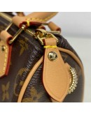 LOUIS VUITTON Monogram Nano Speedy with Shoulder Strap – GHW (Year 2023)