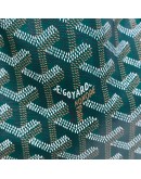 GOYARD Anjou Mini Tote Bag in Green Goyardine Canvas with Detachable Pouch (Year 2021)