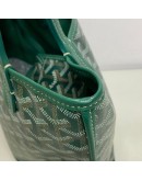 GOYARD Anjou Mini Tote Bag in Green Goyardine Canvas with Detachable Pouch (Year 2021)