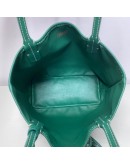 GOYARD Anjou Mini Tote Bag in Green Goyardine Canvas with Detachable Pouch (Year 2021)