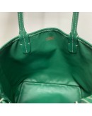 GOYARD Anjou Mini Tote Bag in Green Goyardine Canvas with Detachable Pouch (Year 2021)