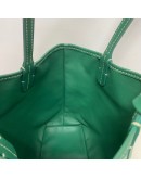 GOYARD Anjou Mini Tote Bag in Green Goyardine Canvas with Detachable Pouch (Year 2021)