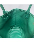 GOYARD Anjou Mini Tote Bag in Green Goyardine Canvas with Detachable Pouch (Year 2021)
