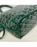 GOYARD Anjou Mini Tote Bag in Green Goyardine Canvas with Detachable Pouch (Year 2021)