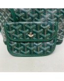 GOYARD Anjou Mini Tote Bag in Green Goyardine Canvas with Detachable Pouch (Year 2021)