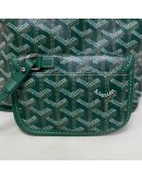 GOYARD Anjou Mini Tote Bag in Green Goyardine Canvas with Detachable Pouch (Year 2021)