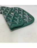 GOYARD Anjou Mini Tote Bag in Green Goyardine Canvas with Detachable Pouch (Year 2021)