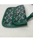 GOYARD Anjou Mini Tote Bag in Green Goyardine Canvas with Detachable Pouch (Year 2021)