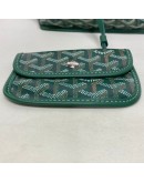 GOYARD Anjou Mini Tote Bag in Green Goyardine Canvas with Detachable Pouch (Year 2021)