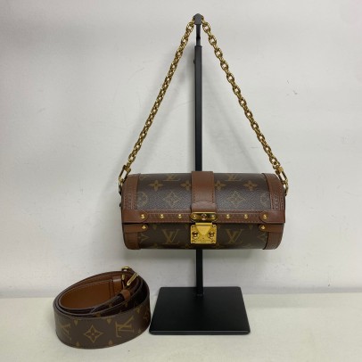 LOUIS VUITTON Monogram Papillon Trunk with Chain & Strap – GHW (Microchip)