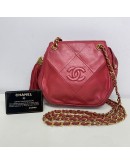 CHANEL Vintage CC Tassel Shoulder Bag in Pink Lambskin – GHW