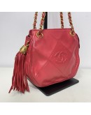 CHANEL Vintage CC Tassel Shoulder Bag in Pink Lambskin – GHW