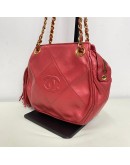 CHANEL Vintage CC Tassel Shoulder Bag in Pink Lambskin – GHW