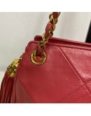 CHANEL Vintage CC Tassel Shoulder Bag in Pink Lambskin – GHW