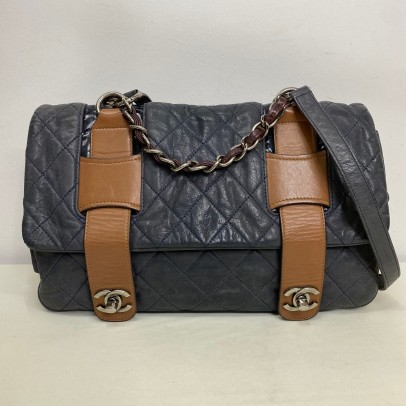 CHANEL In the Mix Messenger Bag in Grey/Brown Calfskin – RHW (14 Series – Year 2011)