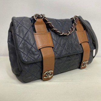 CHANEL In the Mix Messenger Bag in Grey/Brown Calfskin – RHW (14 Series – Year 2011)