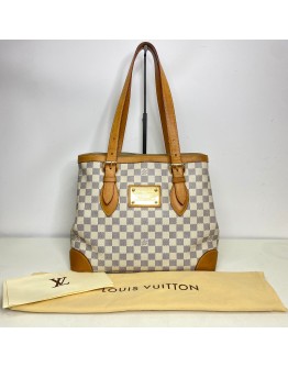 LOUIS VUITTON Hampstead MM Tote Bag in Damier Azur – GHW (Year 2008)