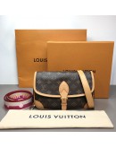 LOUIS VUITTON Monogram Diane with Fuchsia Shoulder Strap – GHW (Microchip – Year 2022)